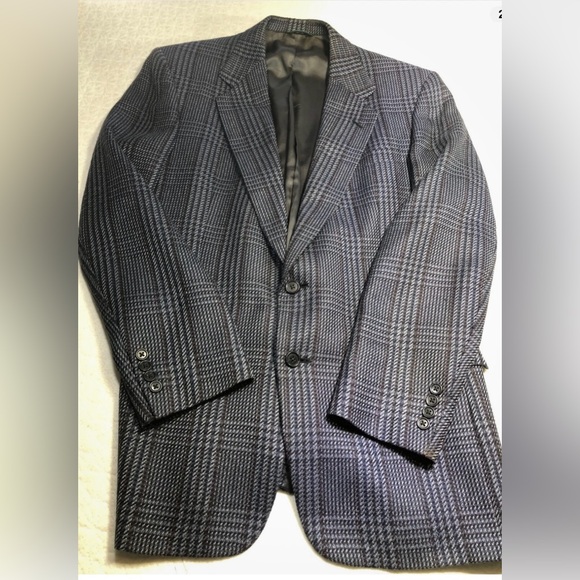 Austin Reed Other - Vintage Austin Reed Mens Blazer Sport Coat 2 Button Blue Grey Tweed Size 42L